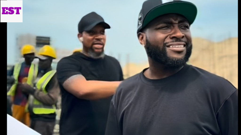 Davido Visits His Eko Atlantic Mansion Site