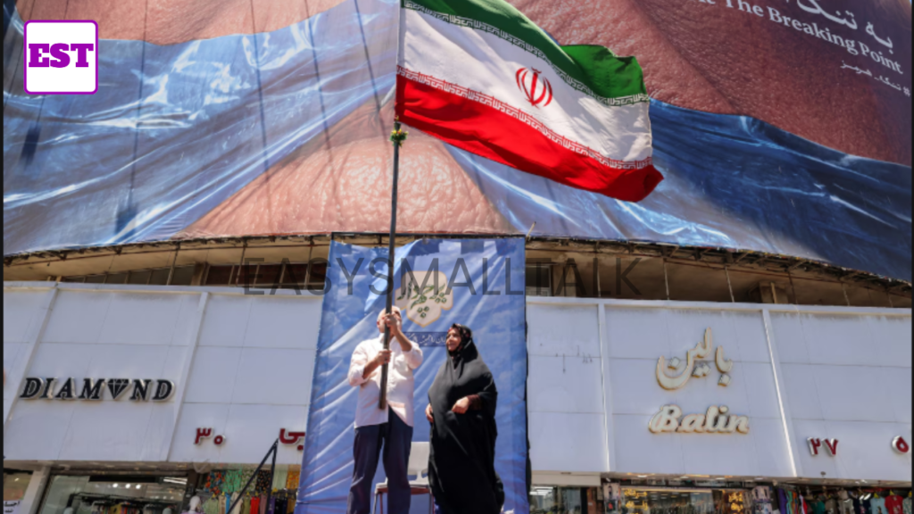 Flag wave to welcome US by Iran